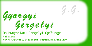 gyorgyi gergelyi business card